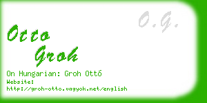 otto groh business card