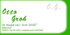 otto groh business card